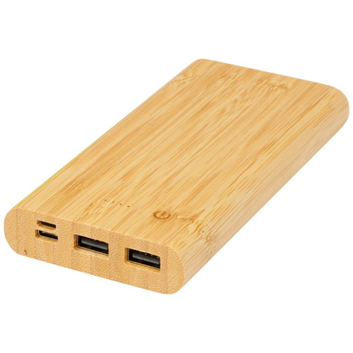 12432306f Powerbank Tulda o pojemności 10,000 mAh wykonany z bambusa