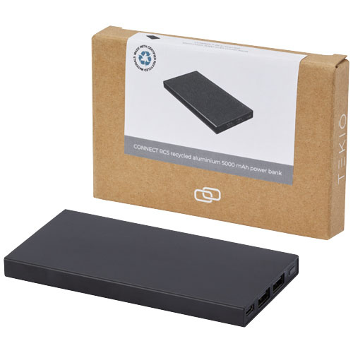 12434990f Connect powerbank o pojemności 5000 mAh z aluminium pochodzącego z recyklingu 