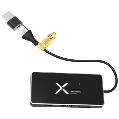 2PX16590f SCX.design H20 koncentrator USB 8 w 1 z podwójnym wejściem i 6 portami