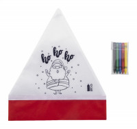 003780c Czapka mikołaja do kolorowania