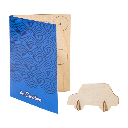 504871c-C Niestandardowa pocztówka z puzzlami, samochód