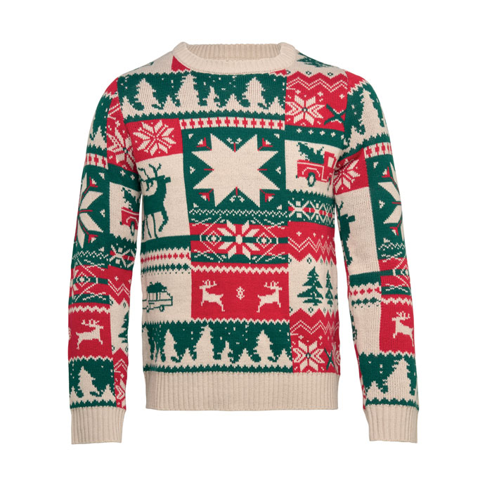 1602x-13 Świąteczny sweter z dzianiny L-XL