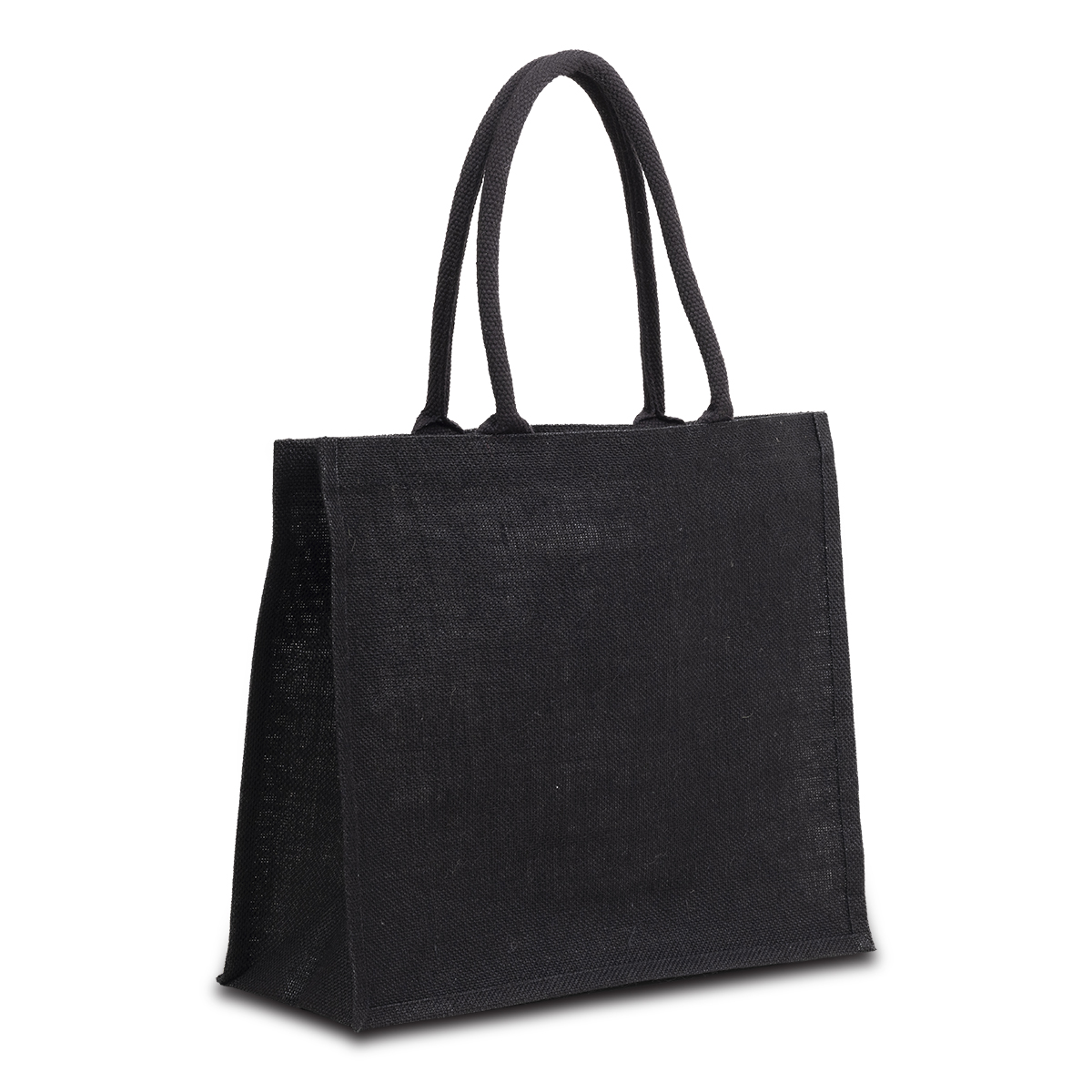 84980p-02 Torba na zakupy z juty Nice Shopper, czarny