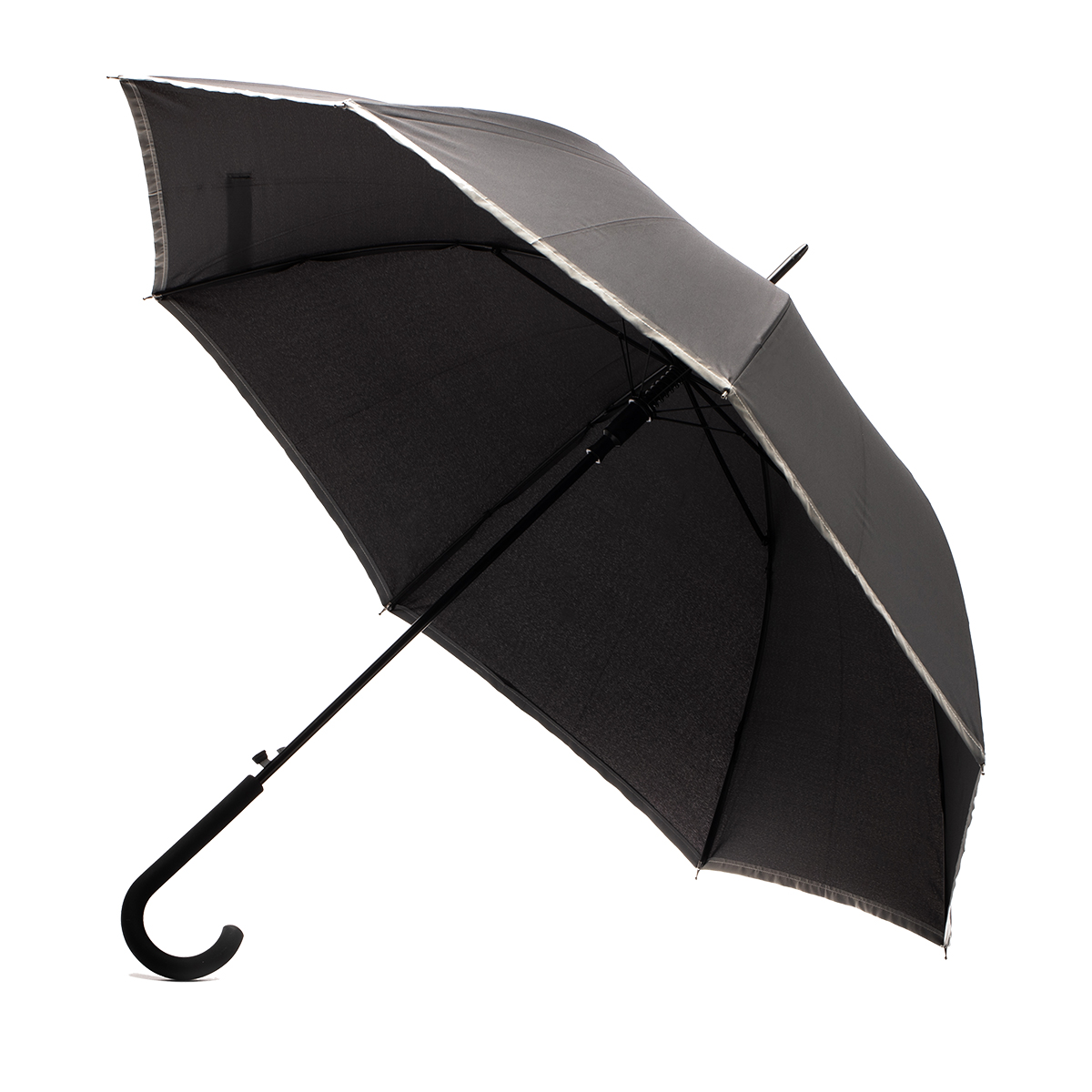 79510p-02 Parasol z taśmą odblaskową Refu, czarny