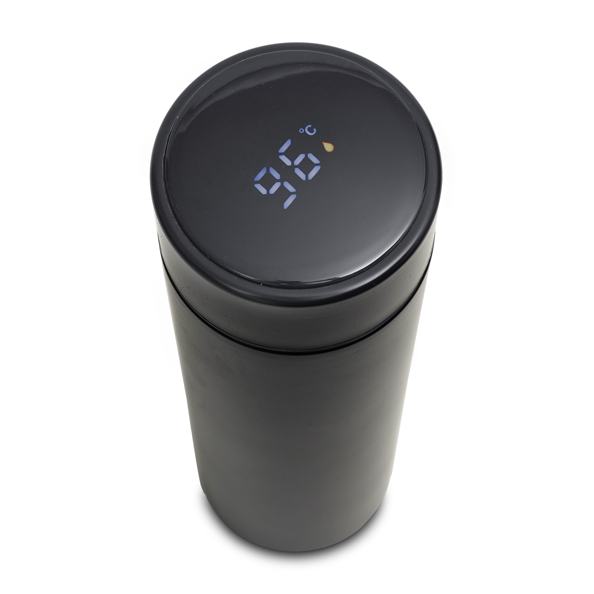 82570p-02 Kubek termiczny z termometrem Falco 420 ml, czarny