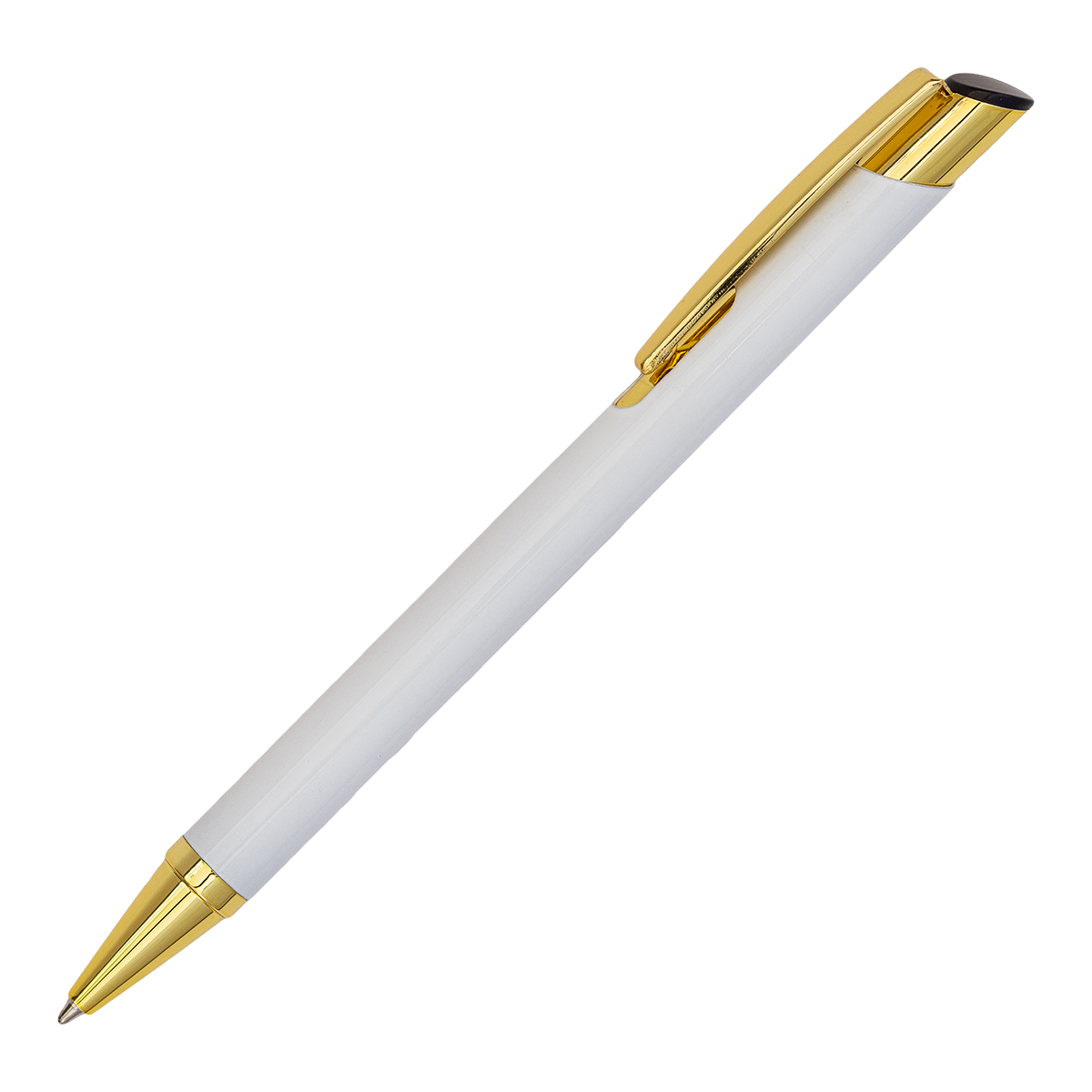 34457p-06 Długopis aluminiowy Lindi, biały/złoty
