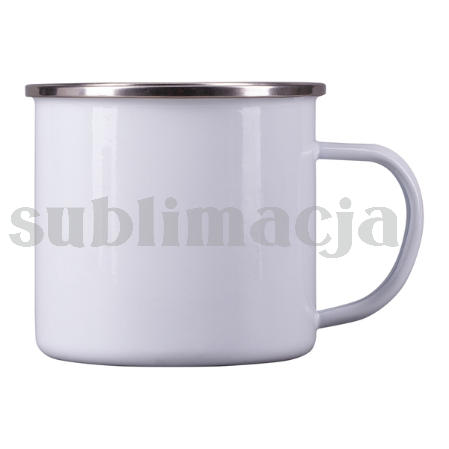 82000p-06 Kubek emaliowany z powłoką sublimacyjną Odis 500 ml, biały