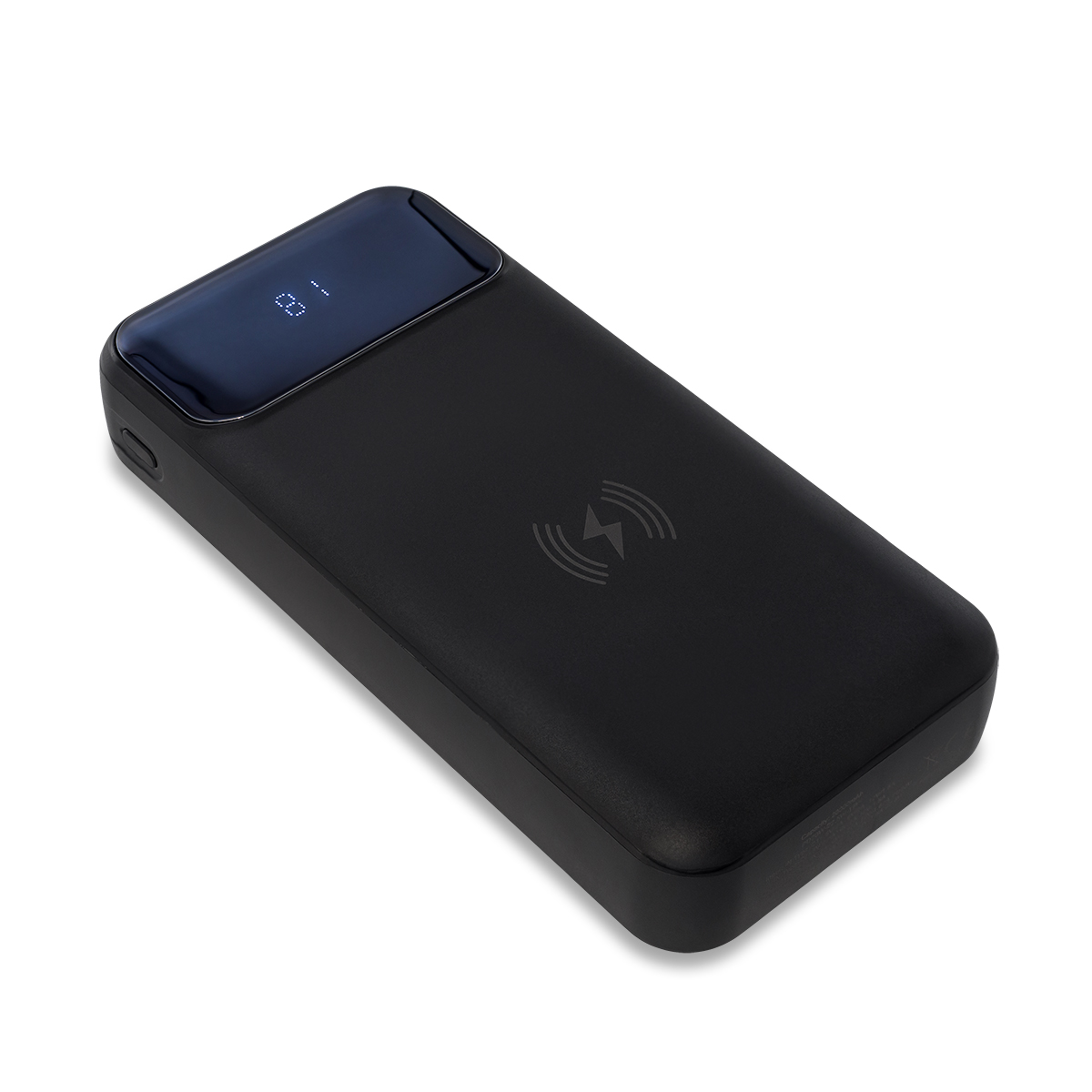 43856p-02 Power bank 20000 mAh z ładowarką indukcyjną Supremi, czarny
