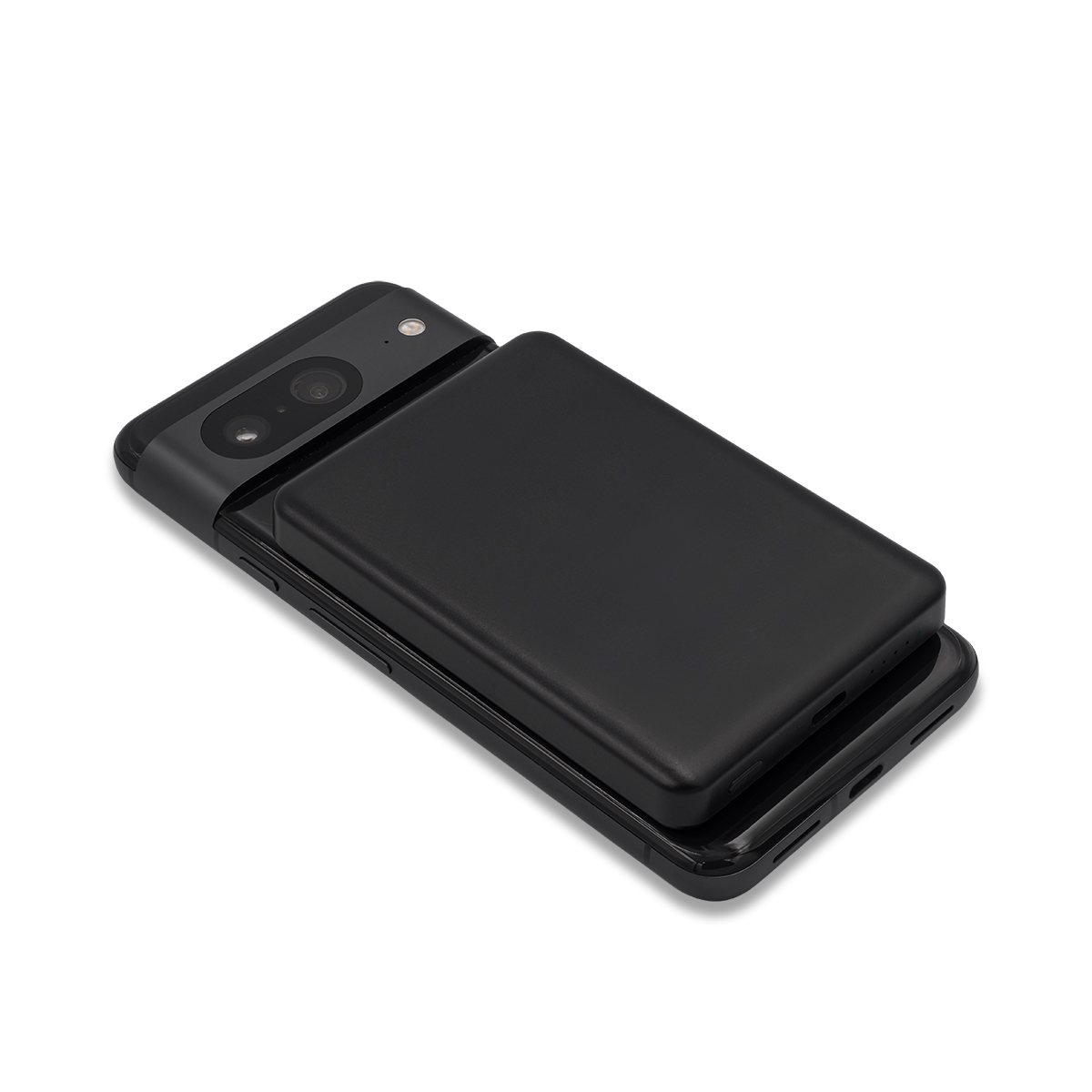 43866p-02 Magnetyczny bezprzewodowy power bank 5000 mAh Yuki, czarny