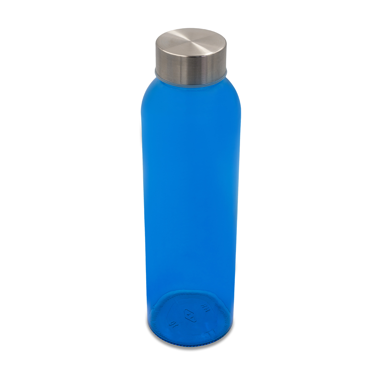 81760p-04 Kolorowa, szklana butelka Aqua Kuba 500 ml, niebieski