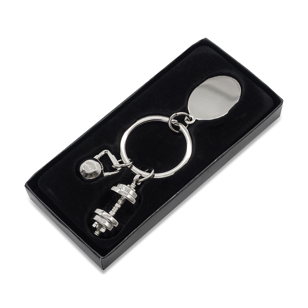 31327p-01 Brelok z motywem sportowym GymKey, srebrny