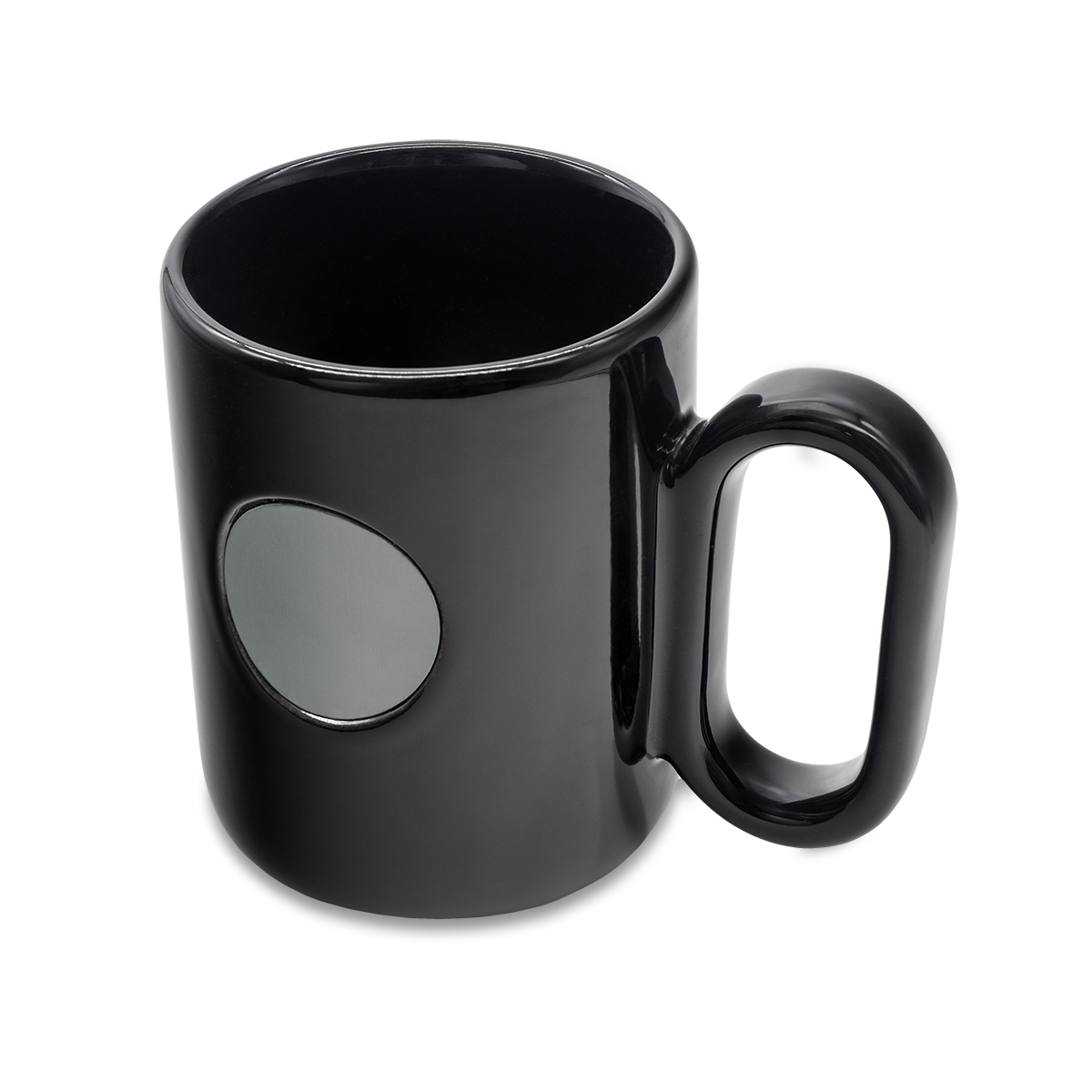 53078p-02 Kubek ceramiczny Pery 480 ml, czarny
