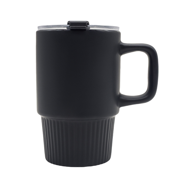 53238p-02 Kubek ceramiczny Azzurro 440 ml, czarny