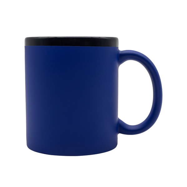 53248p-04 Kubek ceramiczny Velluto 350 ml, niebieski