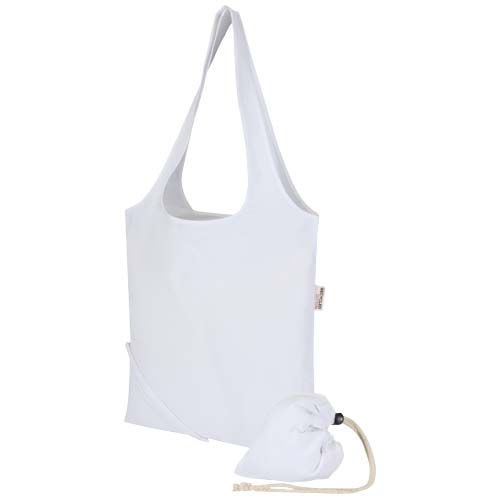 12080501f Madras Blend - torba na zakupy, wykonana z recyklingowanej baweły o gramaturze 140 g/m² posiadającej certyfikat GRS, składana