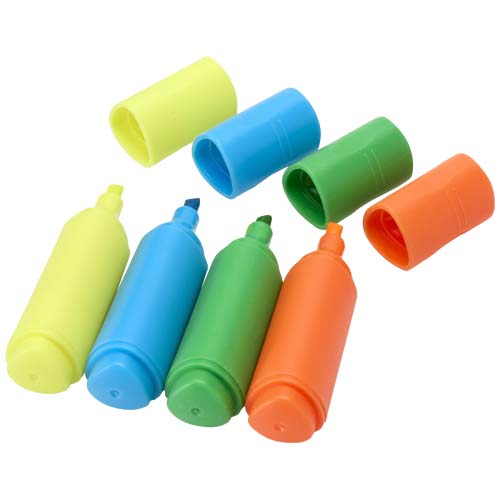 10647099f Zestaw minizakreślaczy wykonanych z tworzywa sztucznego pochodzącego z recyklingu