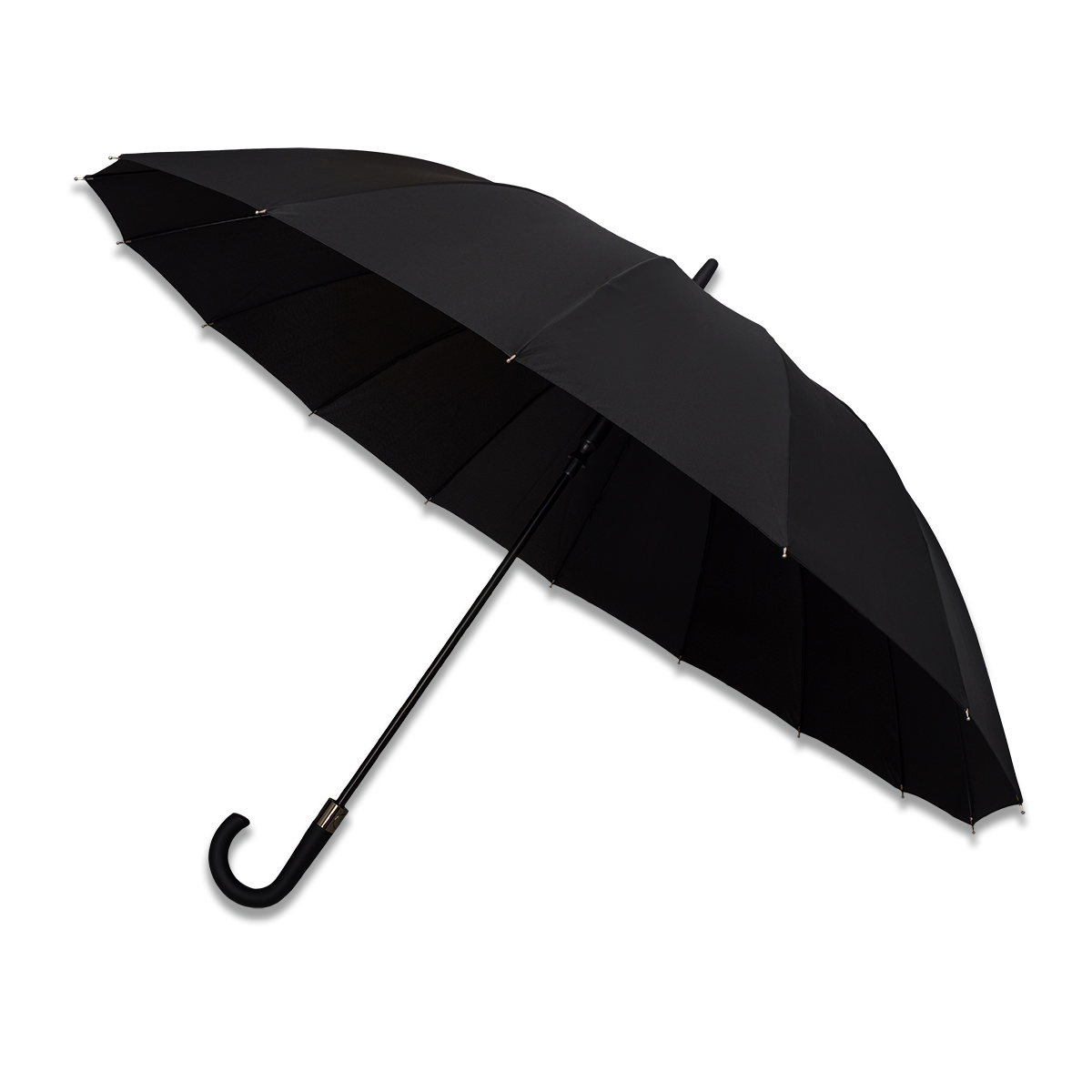 79530p-02 Parasol 16 panelowy Trento, czarny