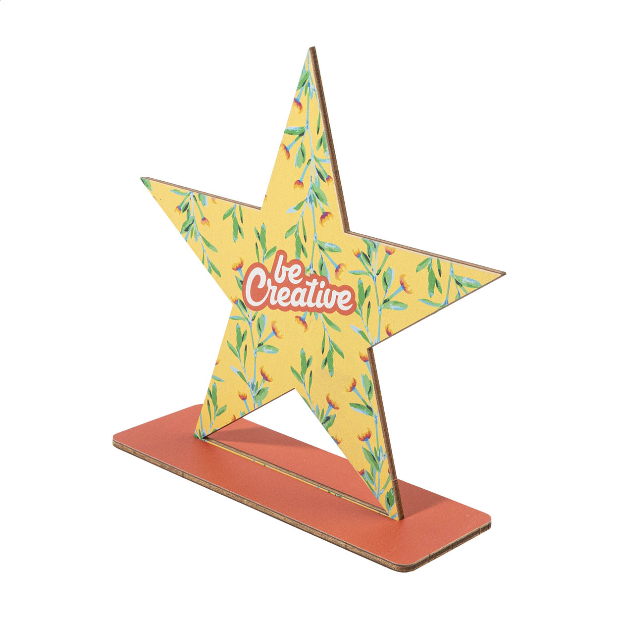 506871c-A personalizowane drewniane trofeum, gwiazda
