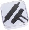 10830900f Metalowe słuchawki douszne Bluetooth® Martell Magnetic z futerałem