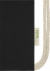 12061290f Plecak ściągany sznurkiem z bawełny organicznej o gramaturze 140 g/m², czarny