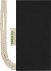 12049090f Plecak ściągany sznurkiem z bawełny organicznej o gramaturze 100 g/m², czarny