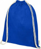 12049053f Plecak ściągany sznurkiem z bawełny organicznej o gramaturze 100 g/m², błękit królewski