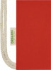12049021f Plecak ściągany sznurkiem z bawełny organicznej o gramaturze 100 g/m², czerwony