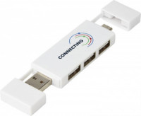 12425101f podwójny koncentrator USB 2.0, biały